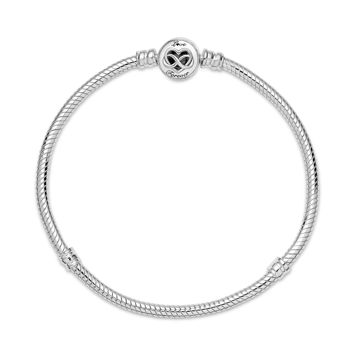 Chain Bracelet – Sterling Silver – Pandora Moments Heart Infinity Clasp Snake