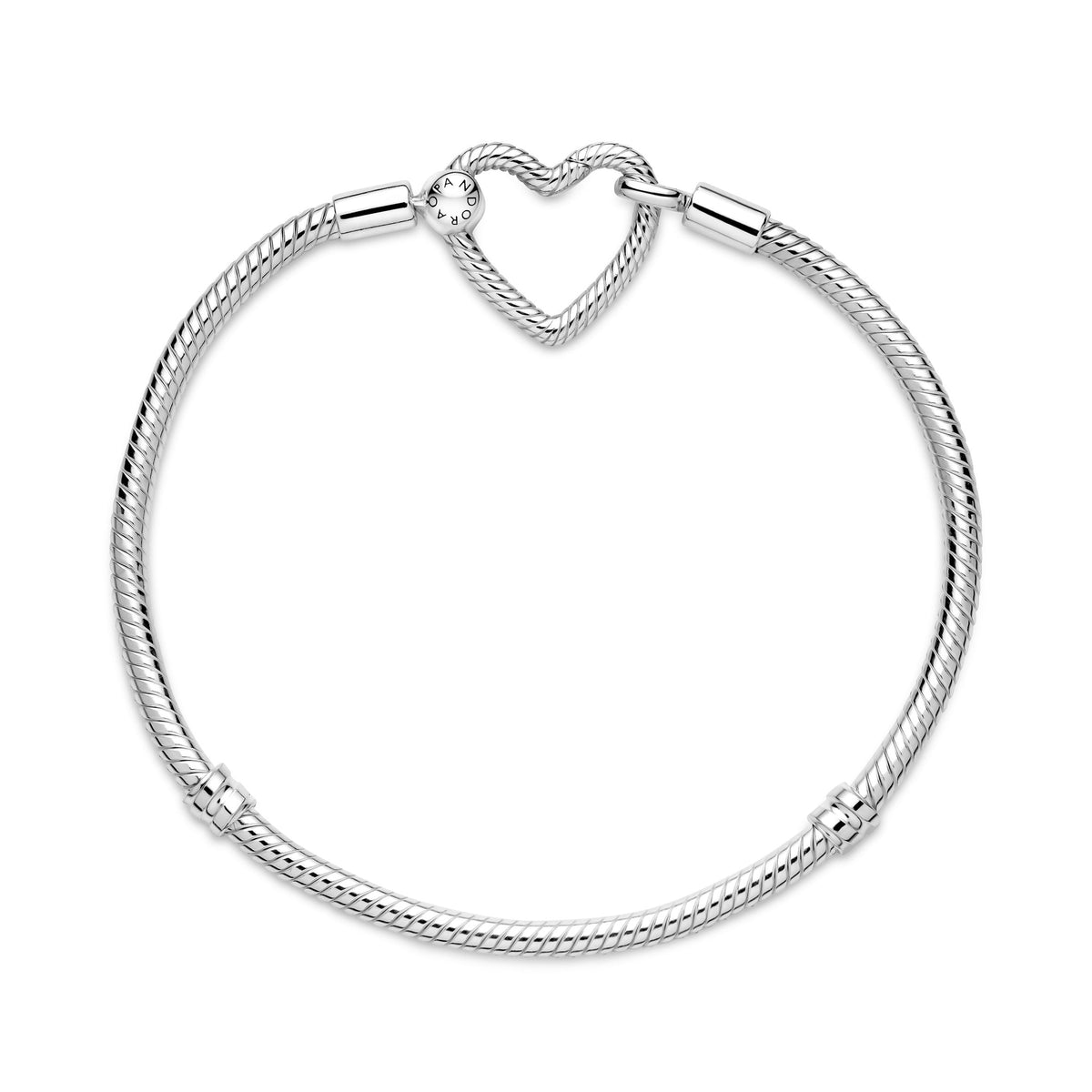 Chain Bracelet – Sterling Silver – Pandora Moments Heart Closure Snake