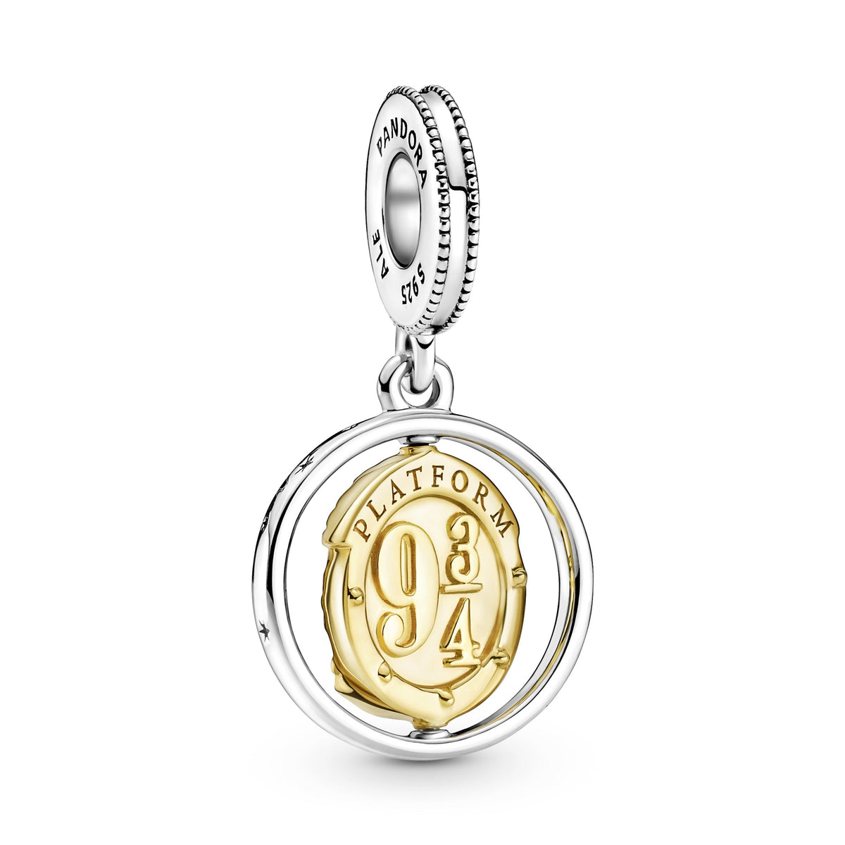 Dangle Charm – 14k Gold-Plated – Harry Potter, Hedwig Spinning