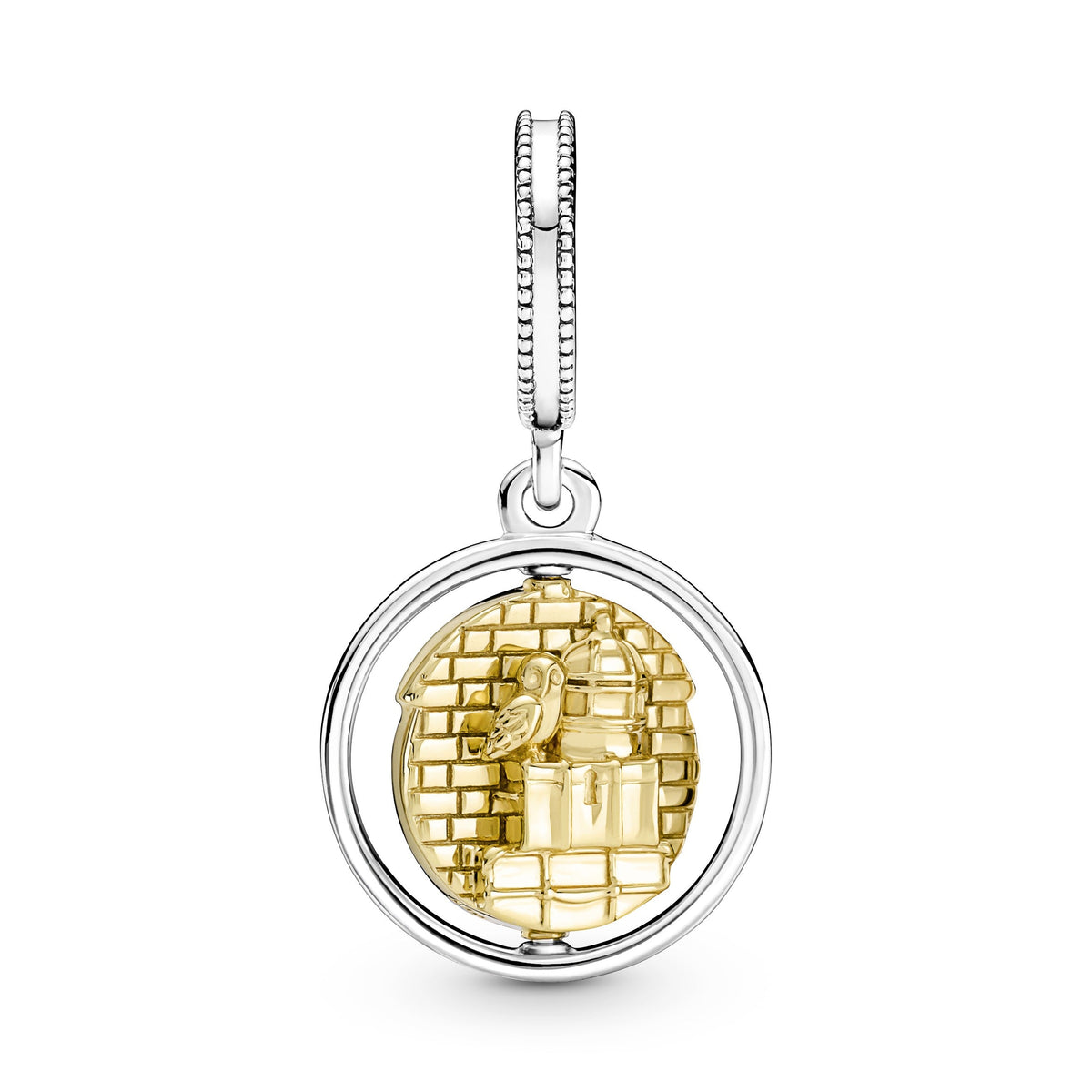Dangle Charm – 14k Gold-Plated – Harry Potter, Hedwig Spinning