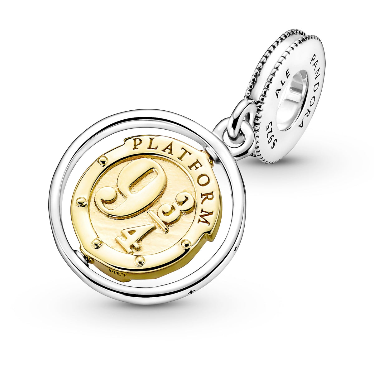 Dangle Charm – 14k Gold-Plated – Harry Potter, Hedwig Spinning