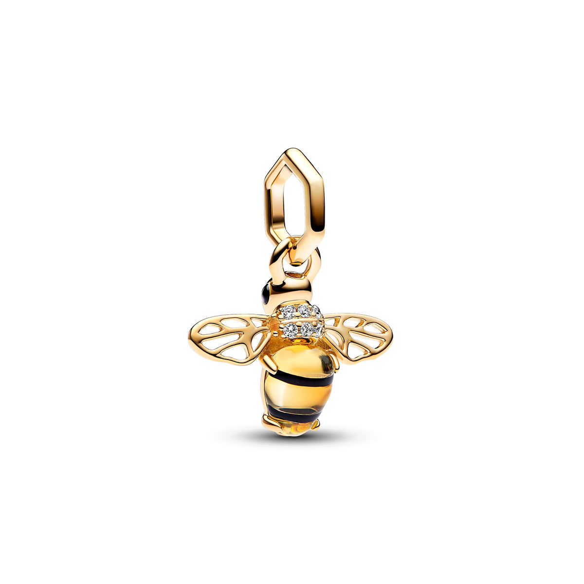Dangle Charm – 14k Gold-Plated – Sparkling Bee