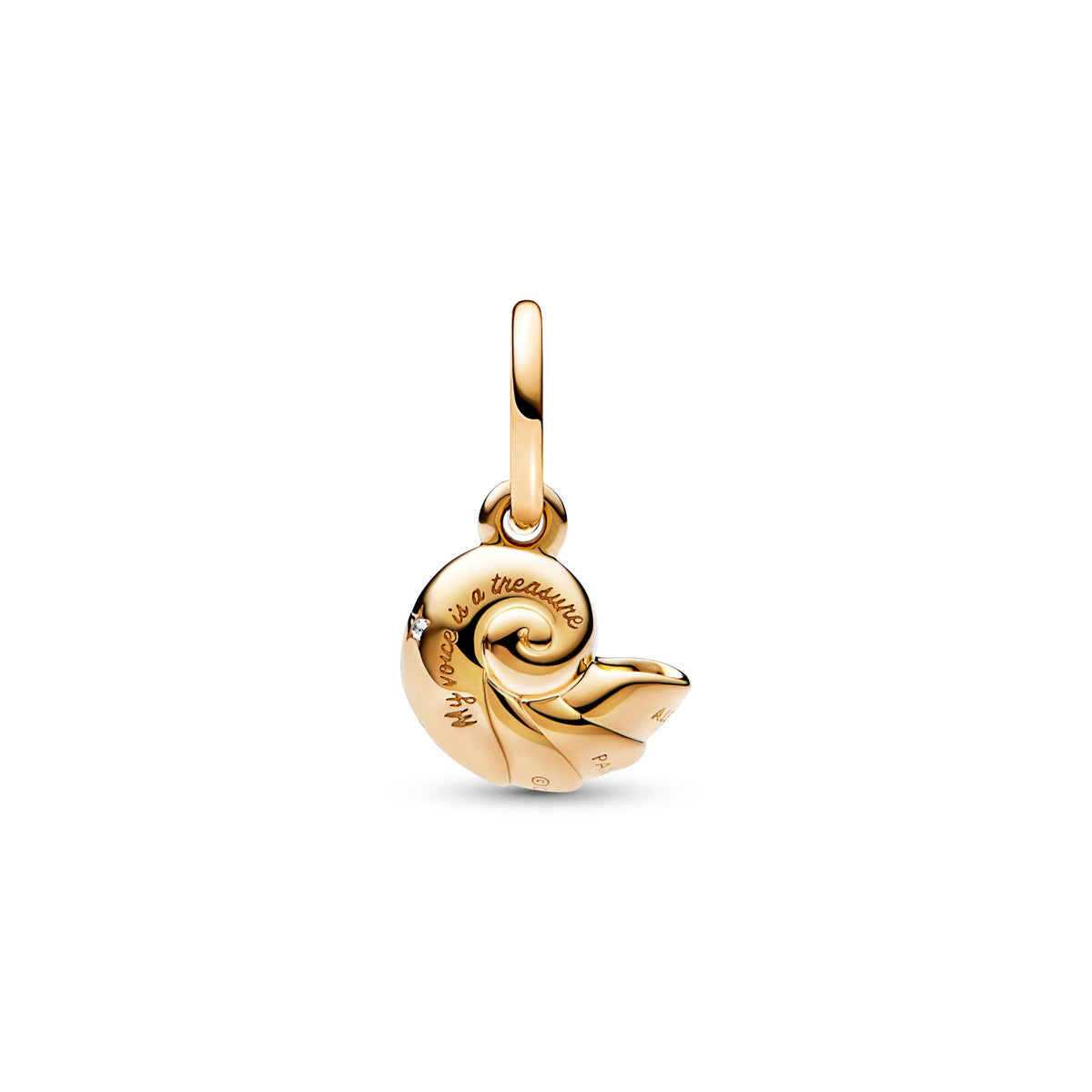 Dangle Charm – 14k Gold-Plated – Disney The Little Mermaid Enchanted Shell