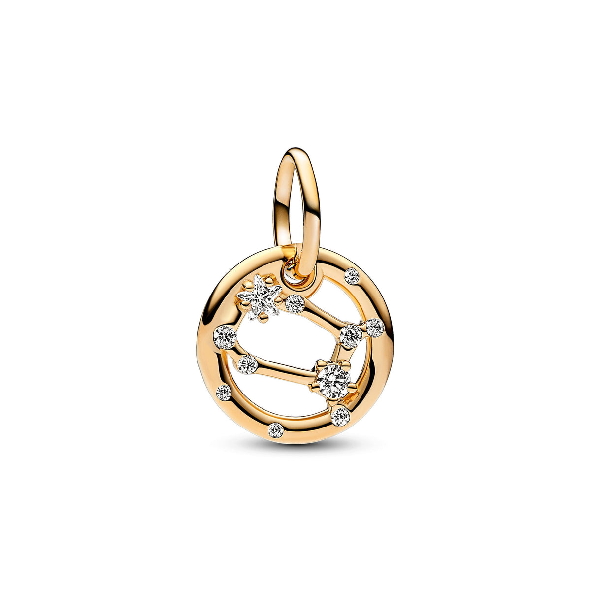 Dangle Charm – 14k Gold-Plated – Gemini Zodiac