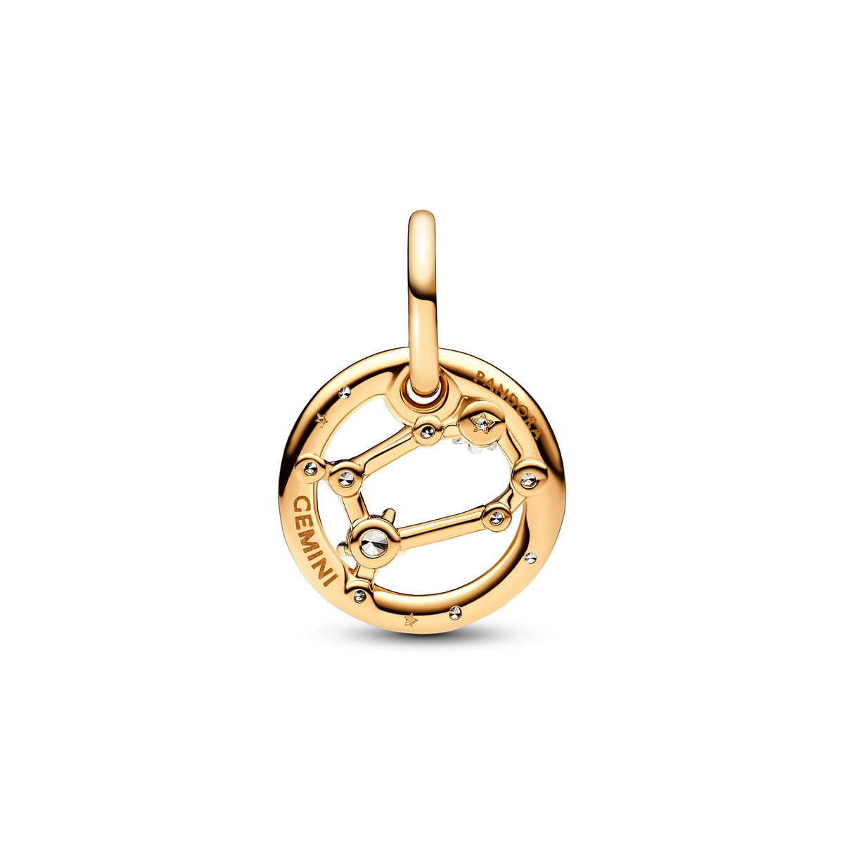 Dangle Charm – 14k Gold-Plated – Gemini Zodiac
