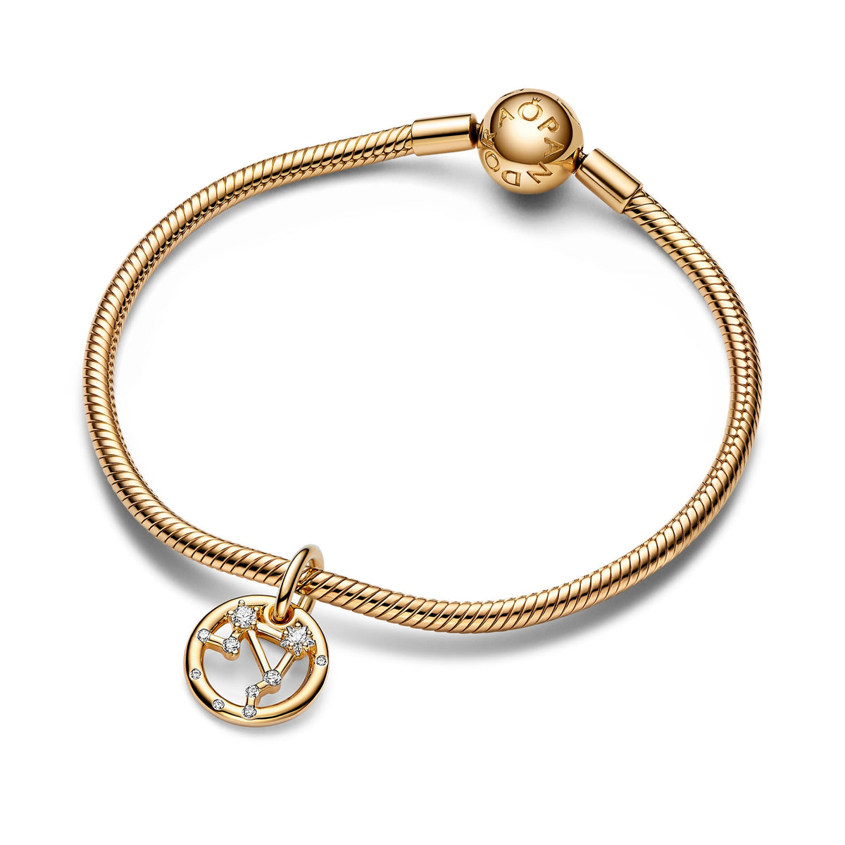 Dangle Charm – 14k Gold-Plated – Libra Zodiac