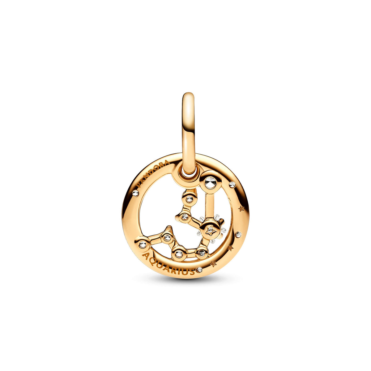 Dangle Charm – 14k Gold-Plated – Aquarius Zodiac