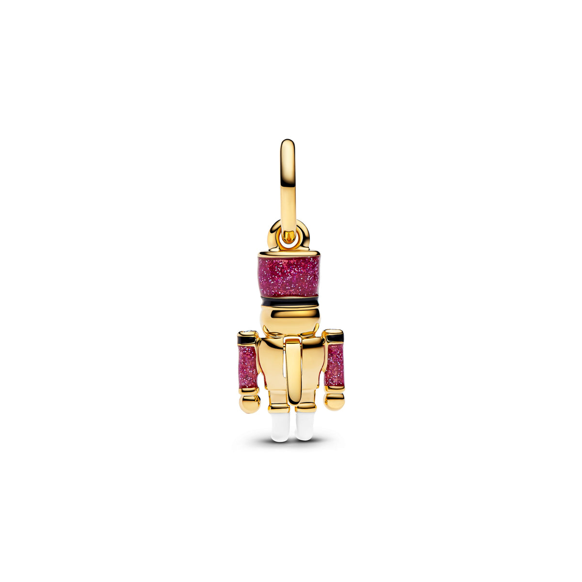 Dangle Charm – 14k Gold-Plated – Moveable Nutcracker