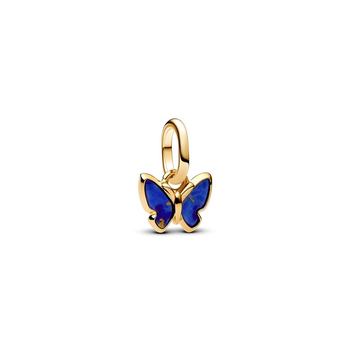 Dangle Charm – 14k Gold-Plated – Blue Butterfly Mini