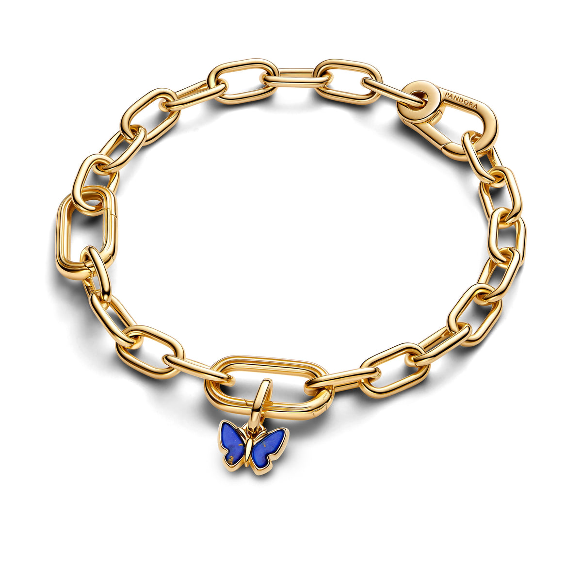 Dangle Charm – 14k Gold-Plated – Blue Butterfly Mini