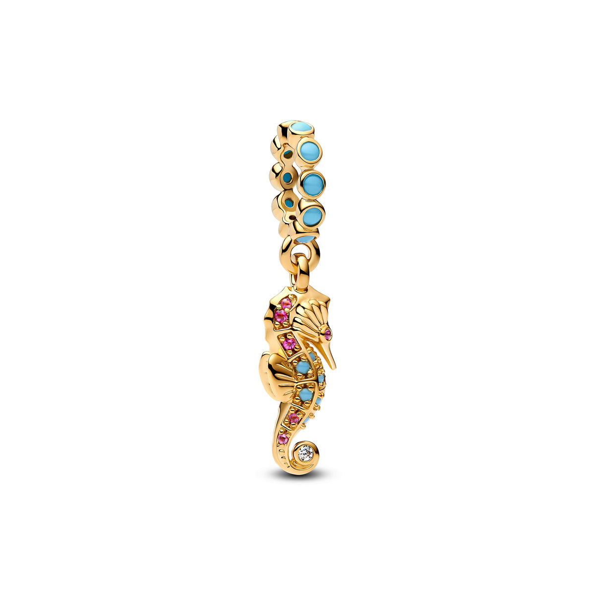 Dangle Charm – 14k Gold-Plated – Seahorse