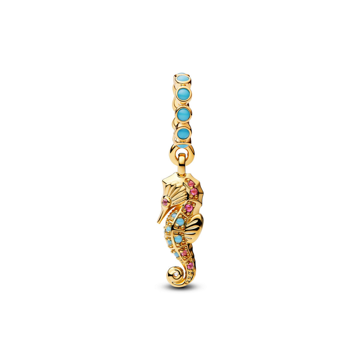 Dangle Charm – 14k Gold-Plated – Seahorse