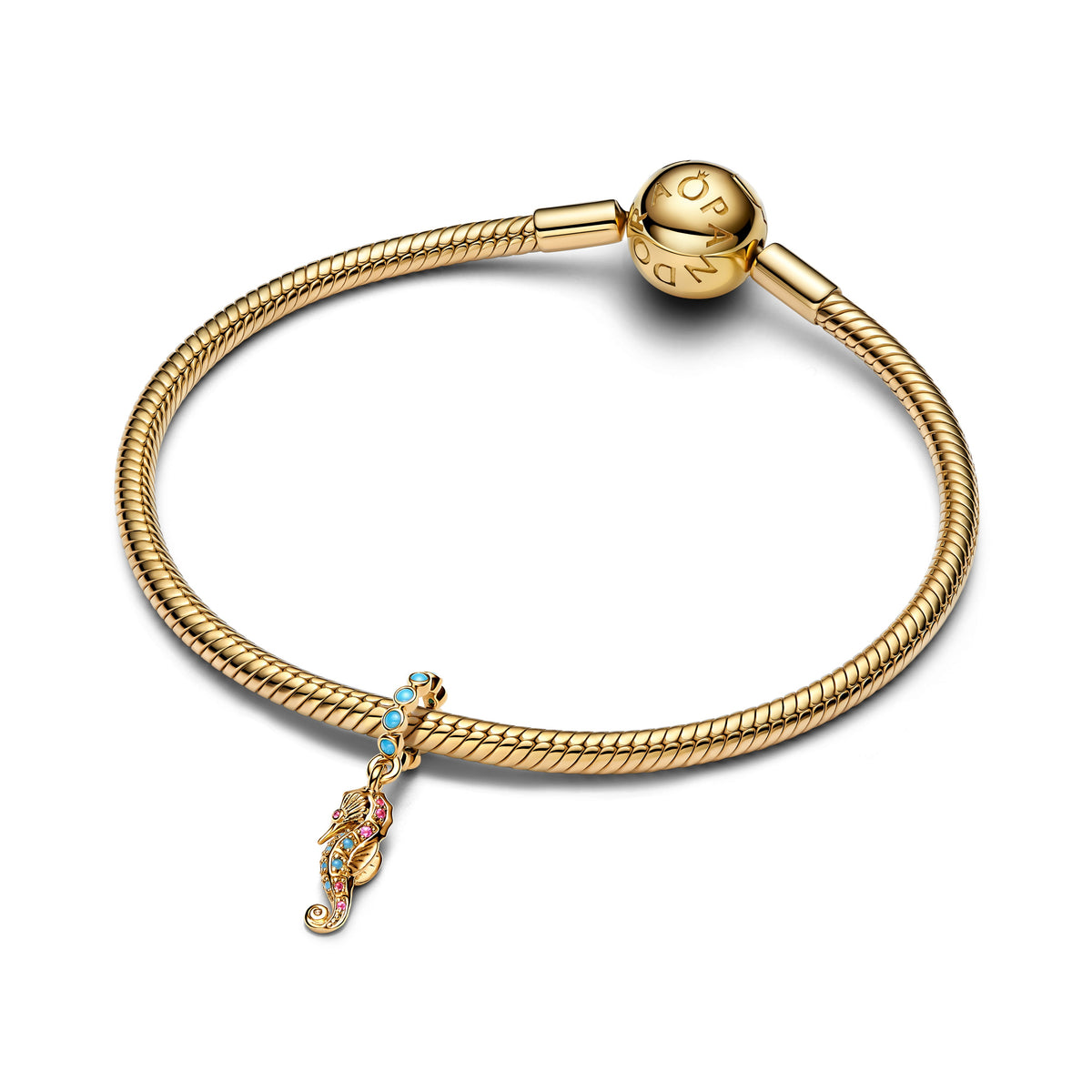 Dangle Charm – 14k Gold-Plated – Seahorse