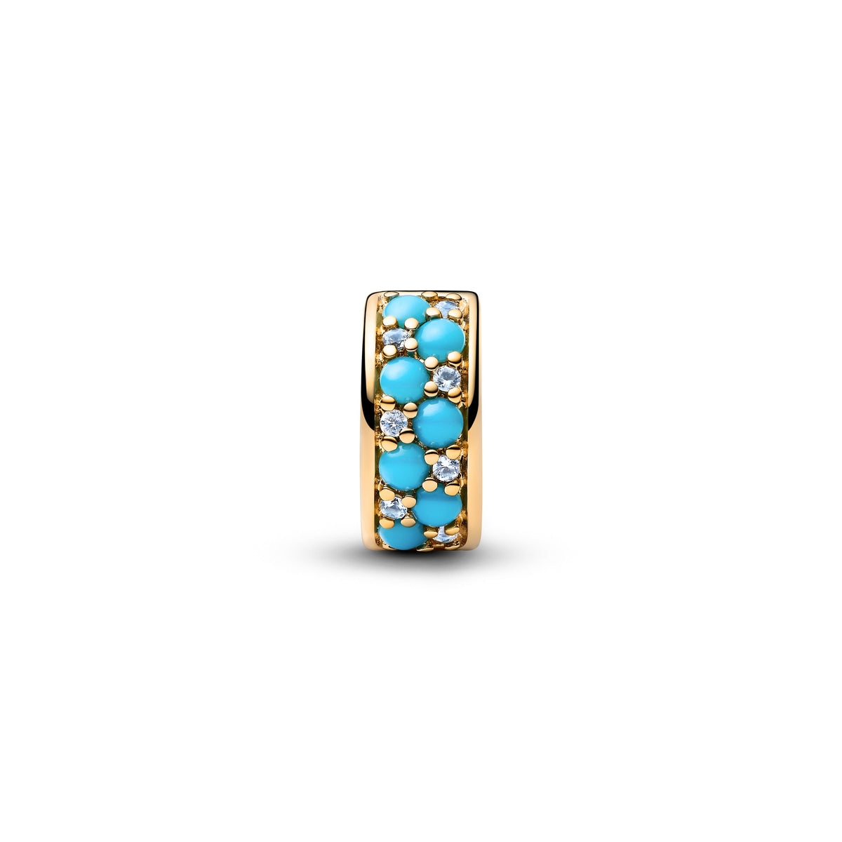 Clip Charm – 14k Gold-Plated – Aqua Blue