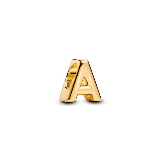 Charm – 14k Gold-Plated – Letter A Alphabet