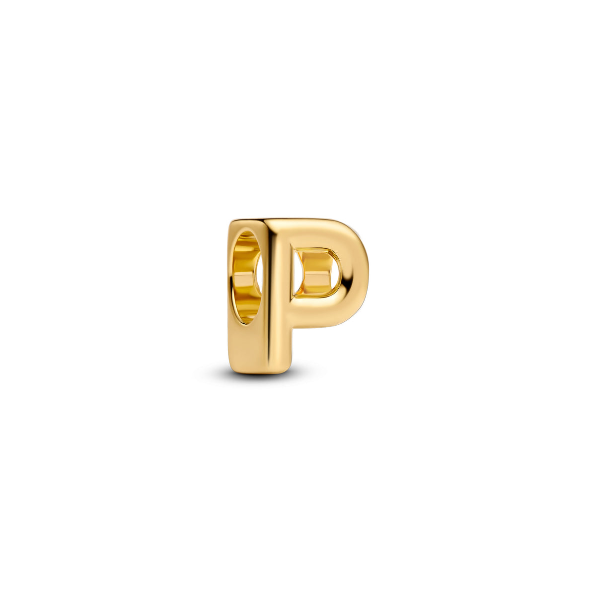 Charm – 14k Gold-Plated – Letter P Alphabet
