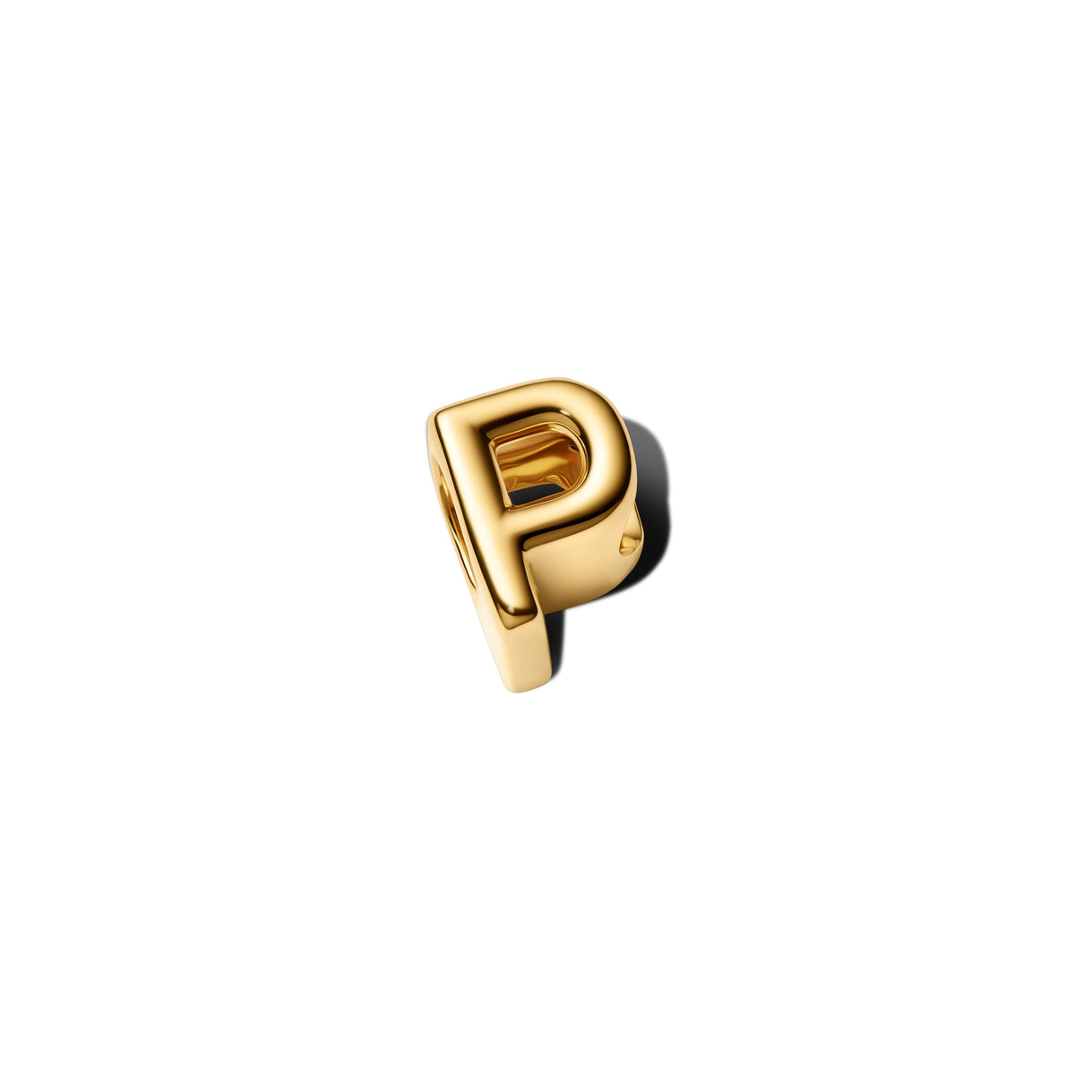 Charm – 14k Gold-Plated – Letter P Alphabet