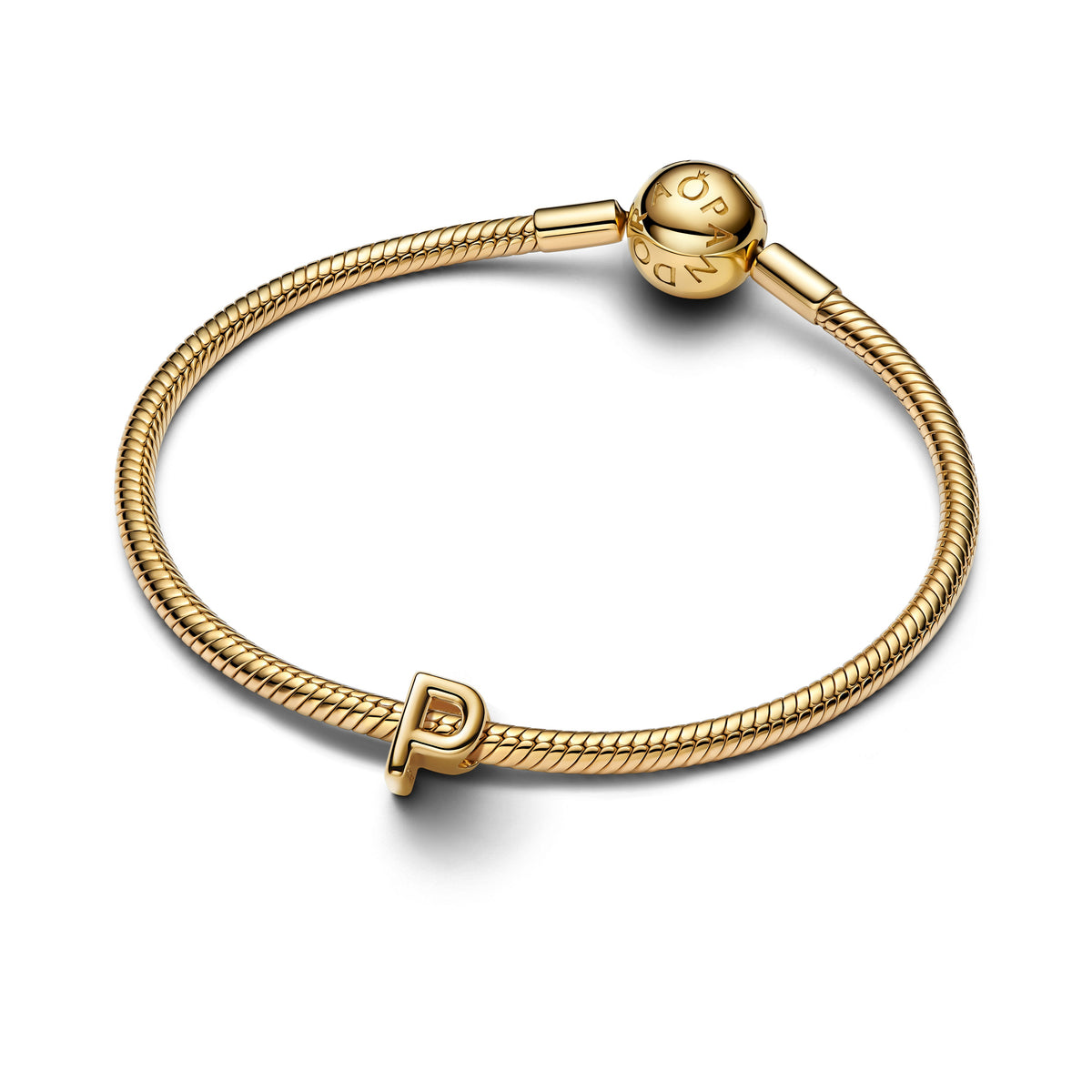 Charm – 14k Gold-Plated – Letter P Alphabet