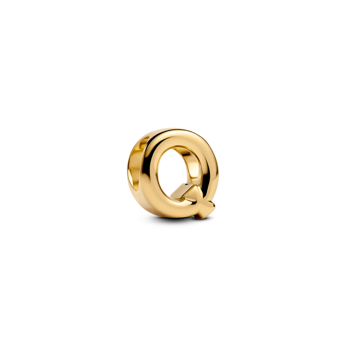 Charm – 14k Gold-Plated – Letter Q Alphabet