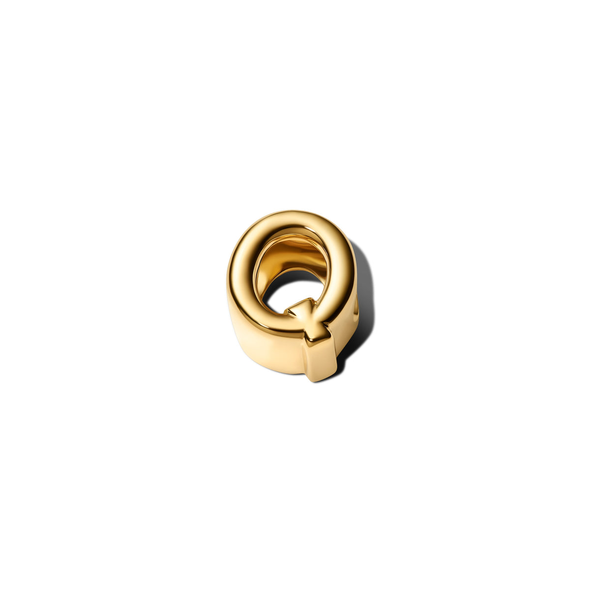 Charm – 14k Gold-Plated – Letter Q Alphabet