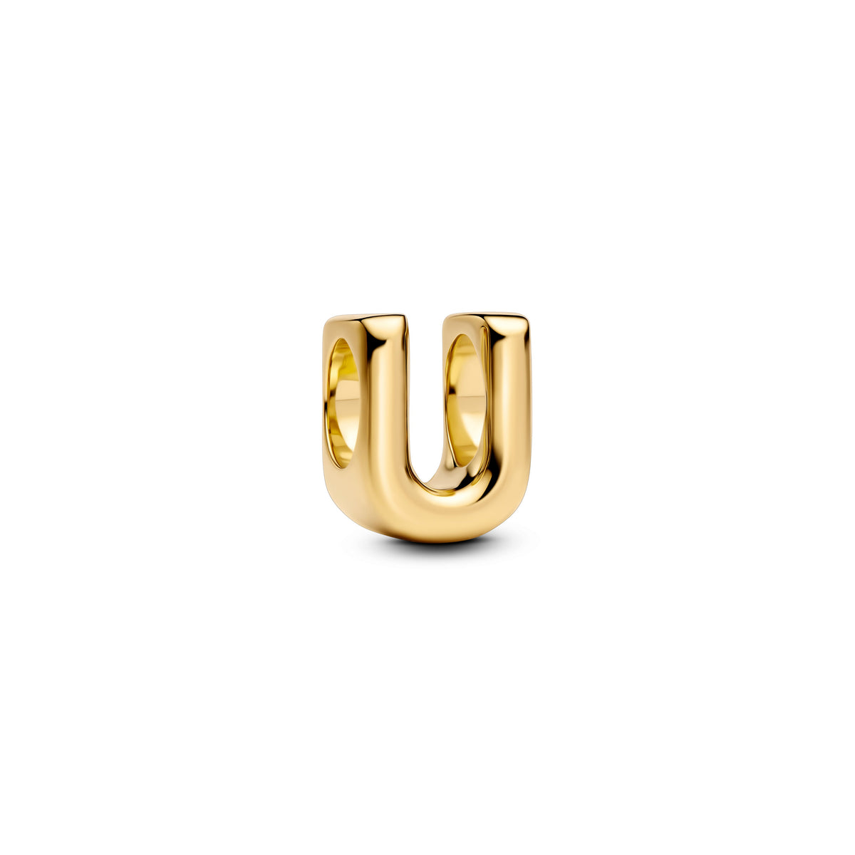 Charm – 14k Gold-Plated – Letter U Alphabet