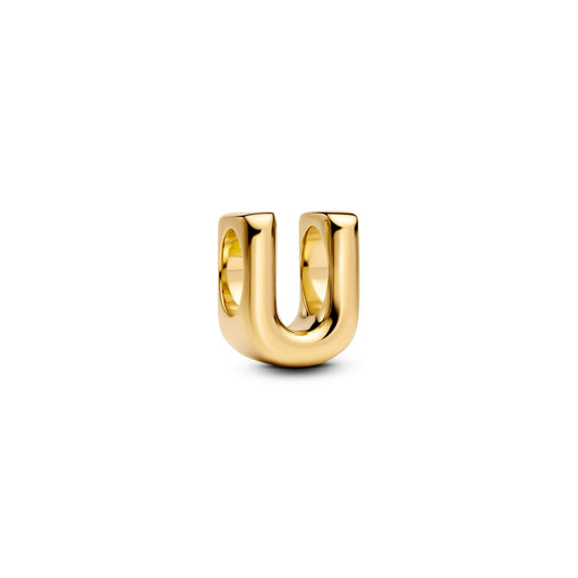 Charm – 14k Gold-Plated – Letter U Alphabet
