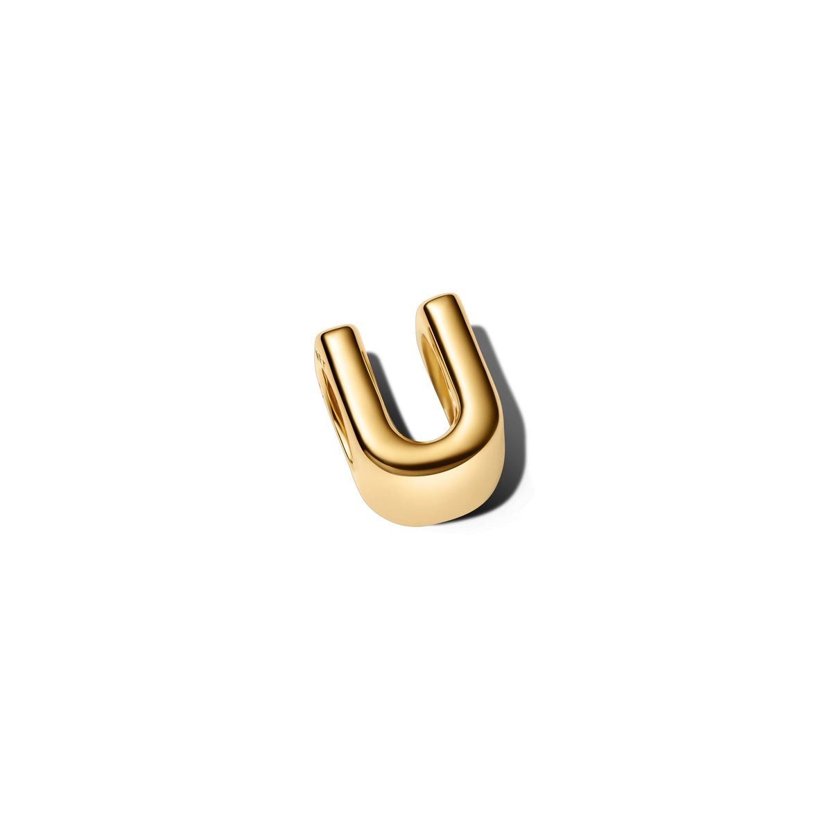Charm – 14k Gold-Plated – Letter U Alphabet