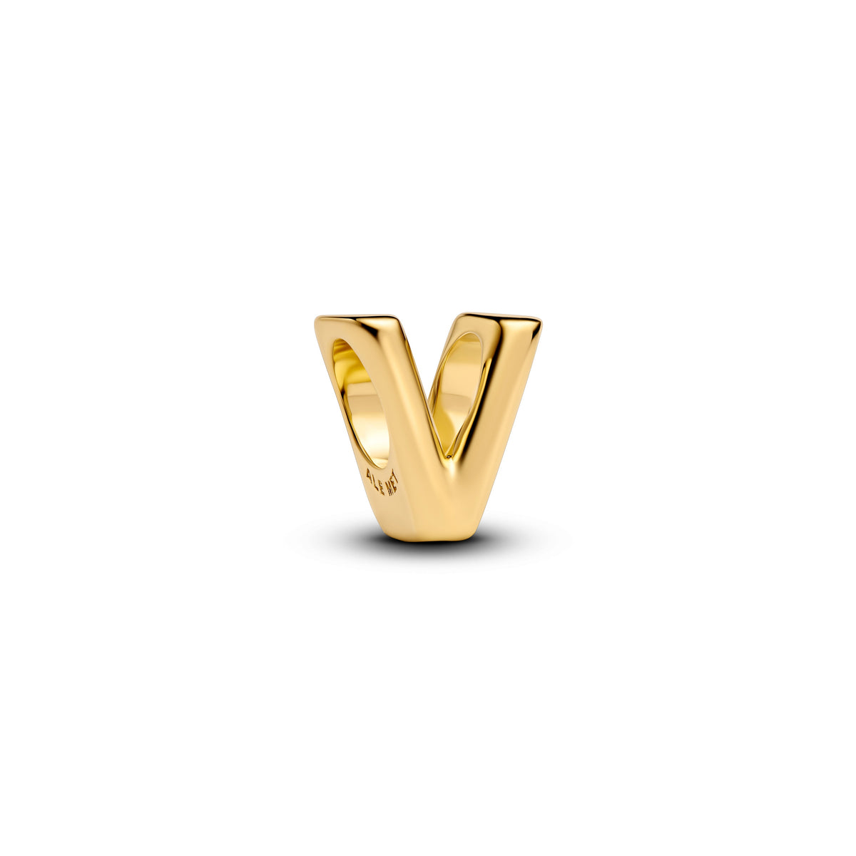 Charm – 14k Gold-Plated – Letter V Alphabet