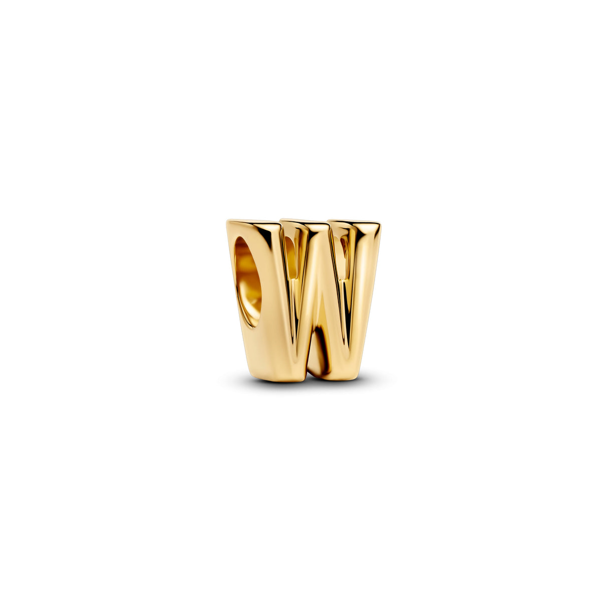 Charm – 14k Gold-Plated – Letter W Alphabet