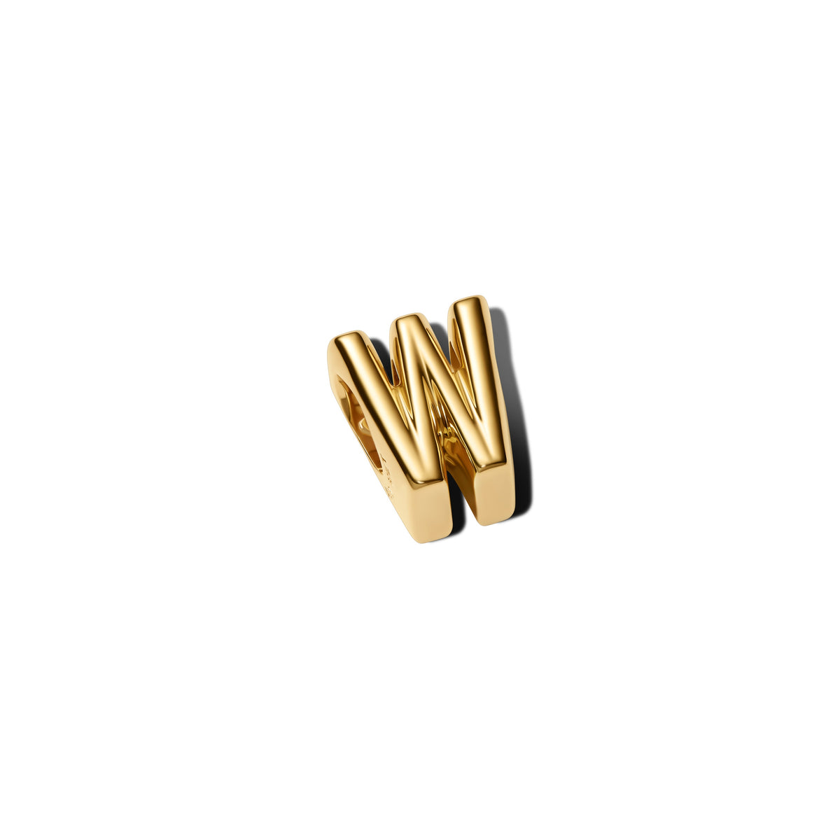 Charm – 14k Gold-Plated – Letter W Alphabet