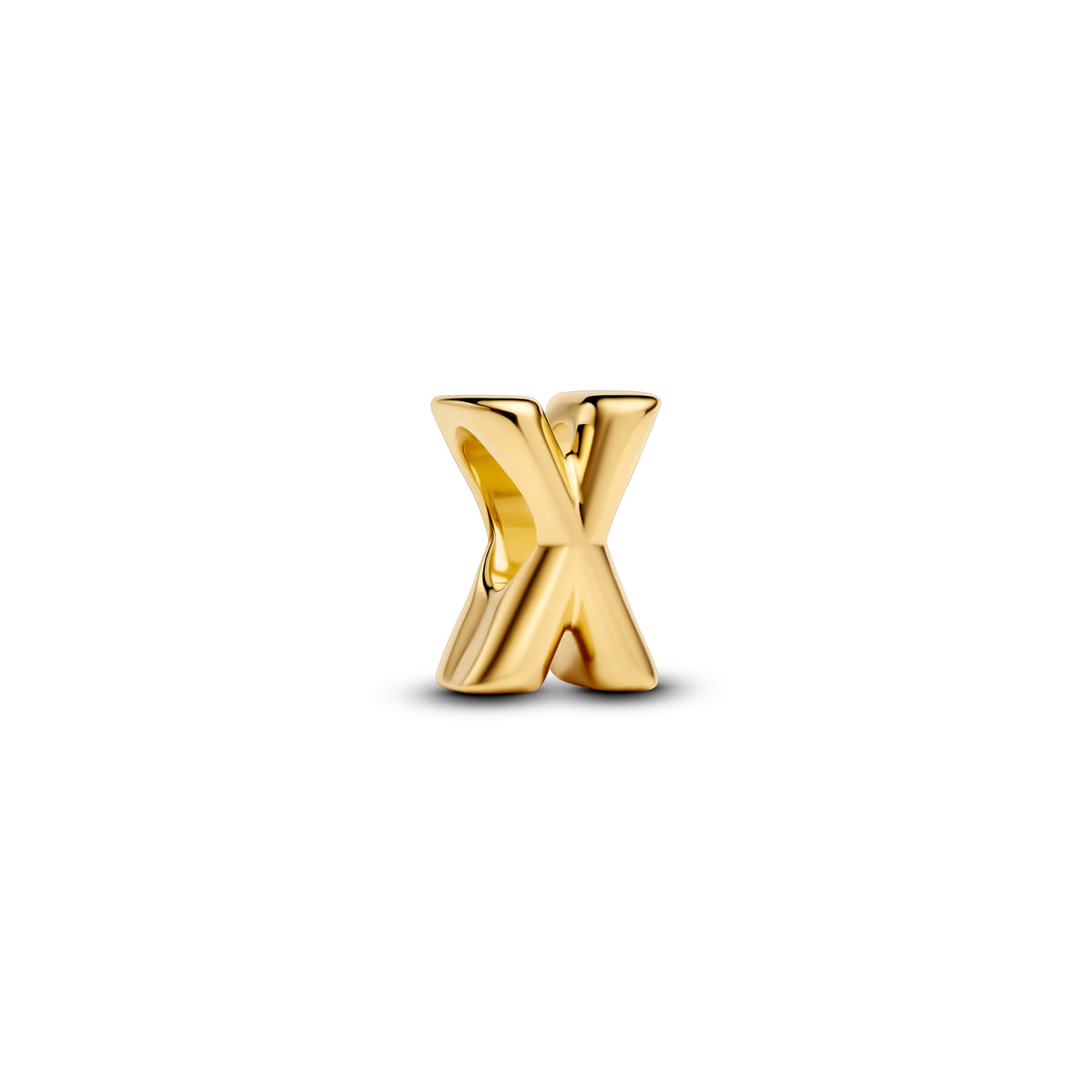 Charm – 14k Gold-Plated – Letter X Alphabet
