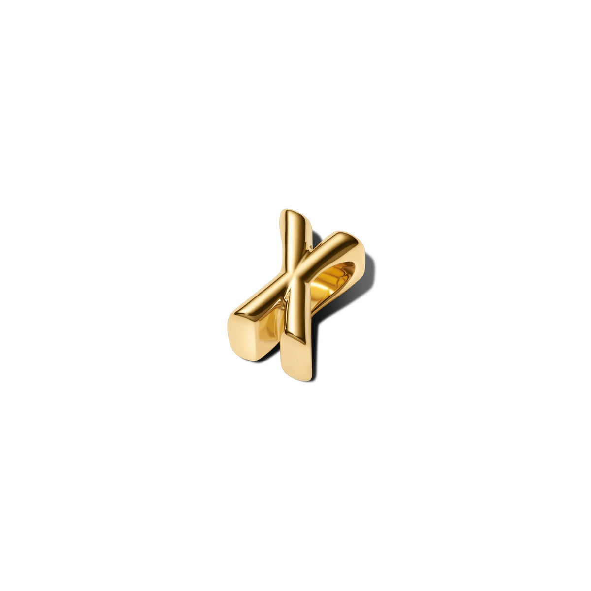 Charm – 14k Gold-Plated – Letter X Alphabet