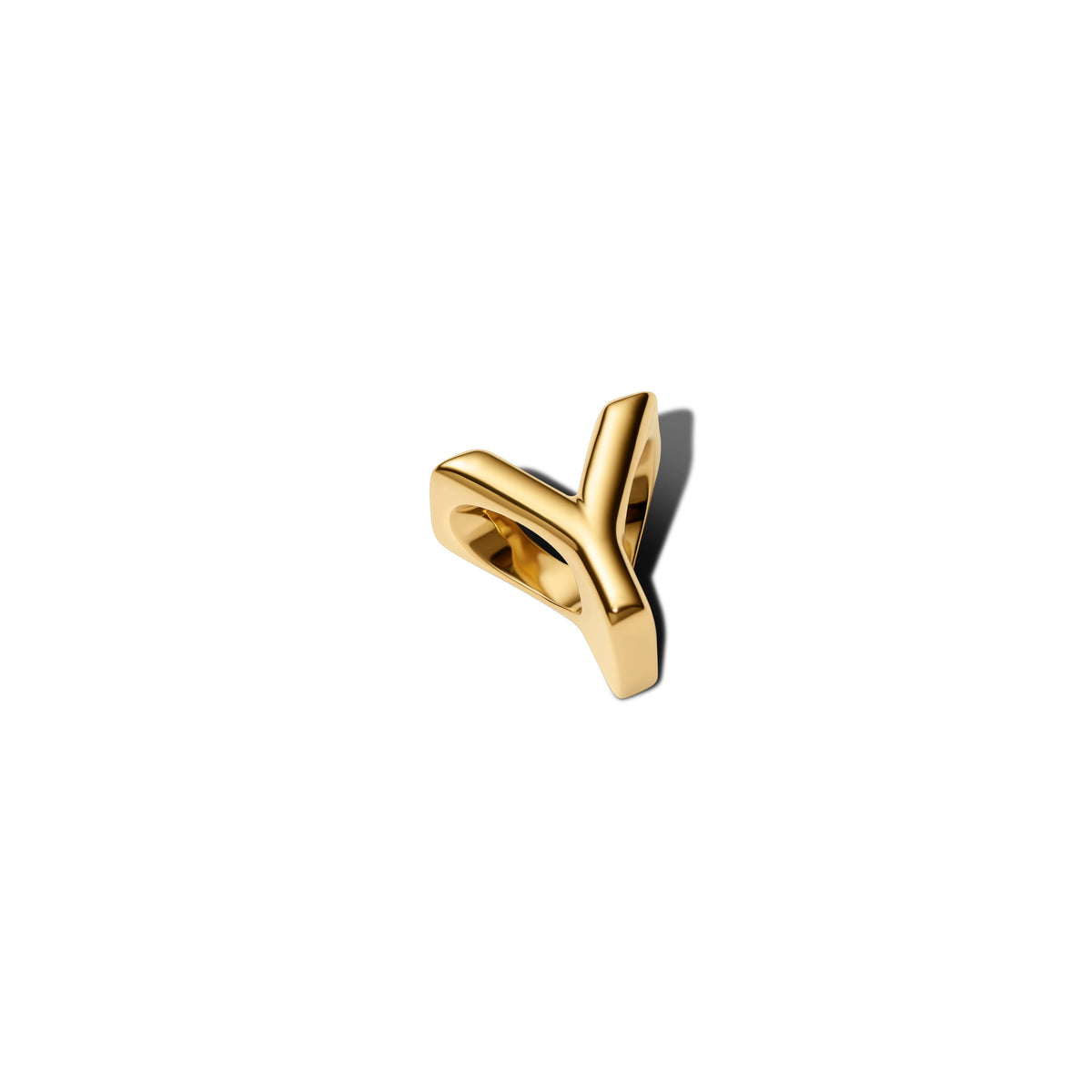 Charm – 14k Gold-Plated – Letter Y Alphabet