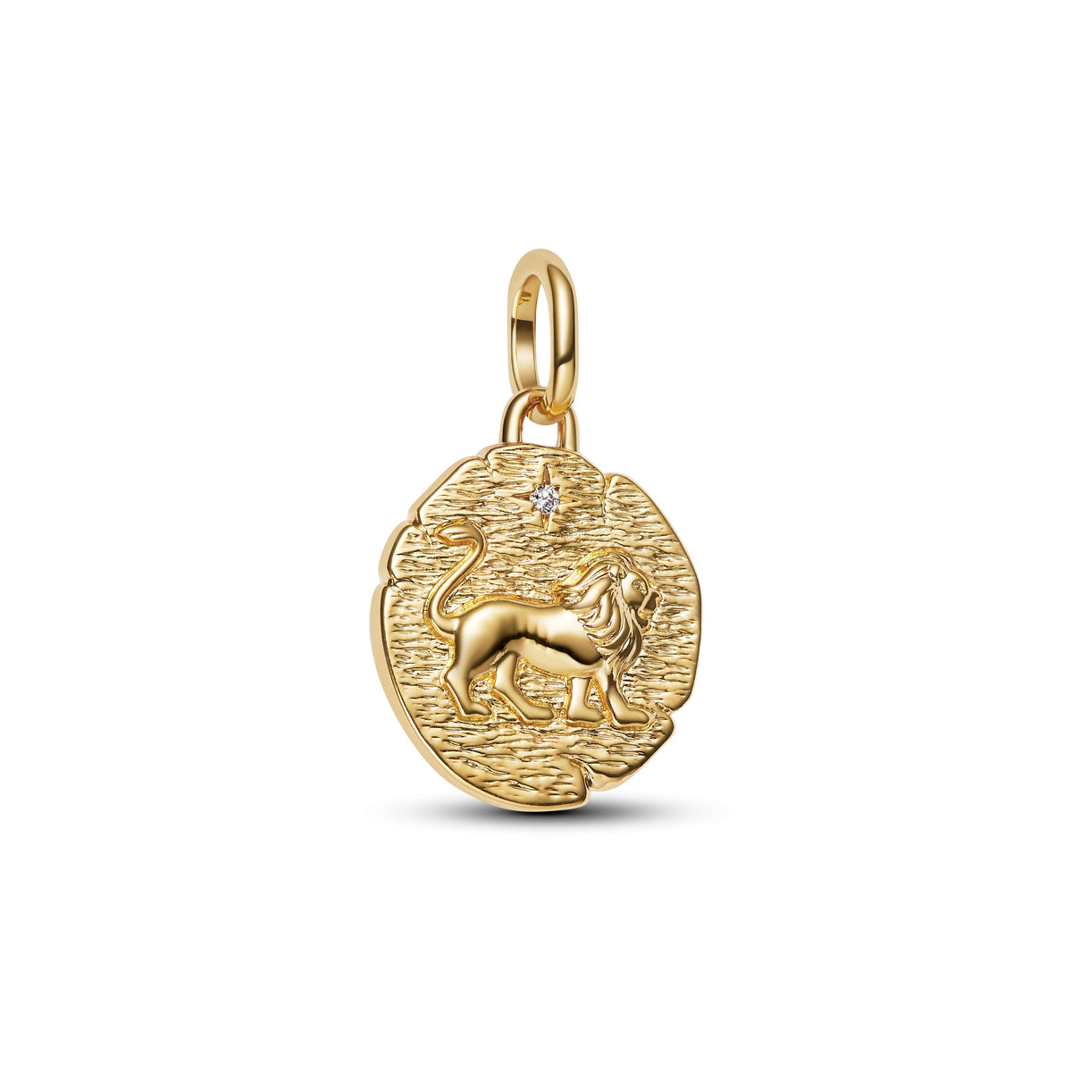 Charm – 14k Gold-Plated – Lion Medallion