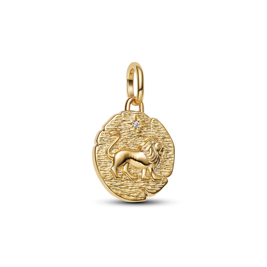 Charm – 14k Gold-Plated – Lion Medallion