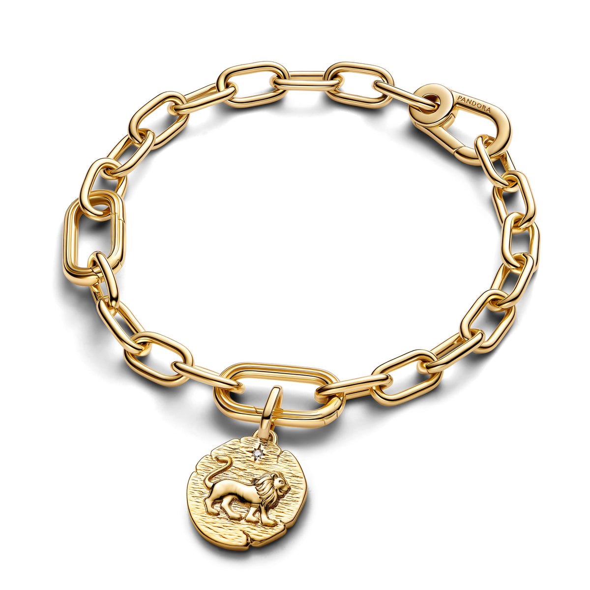 Charm – 14k Gold-Plated – Lion Medallion
