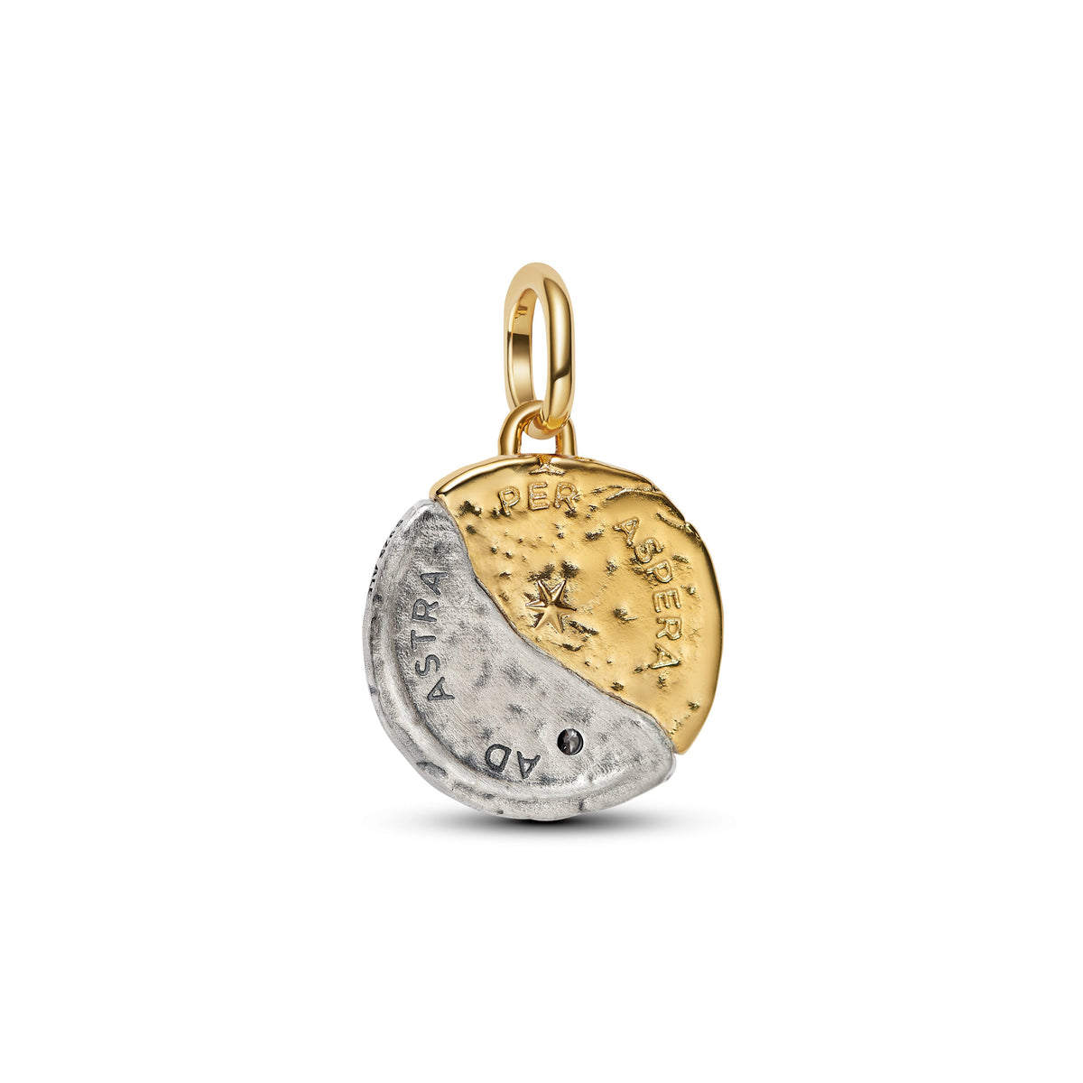 Charm – 14k Gold-Plated – Sun and Moon Medallion