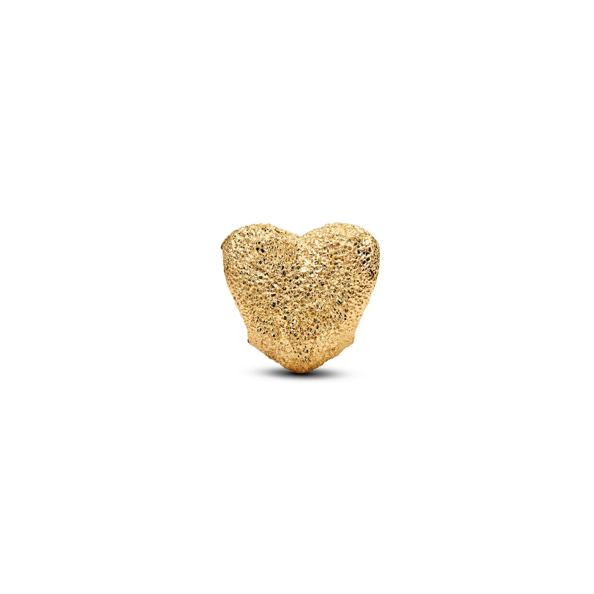 Mini Charm – 14k Gold-Plated – Textured Heart