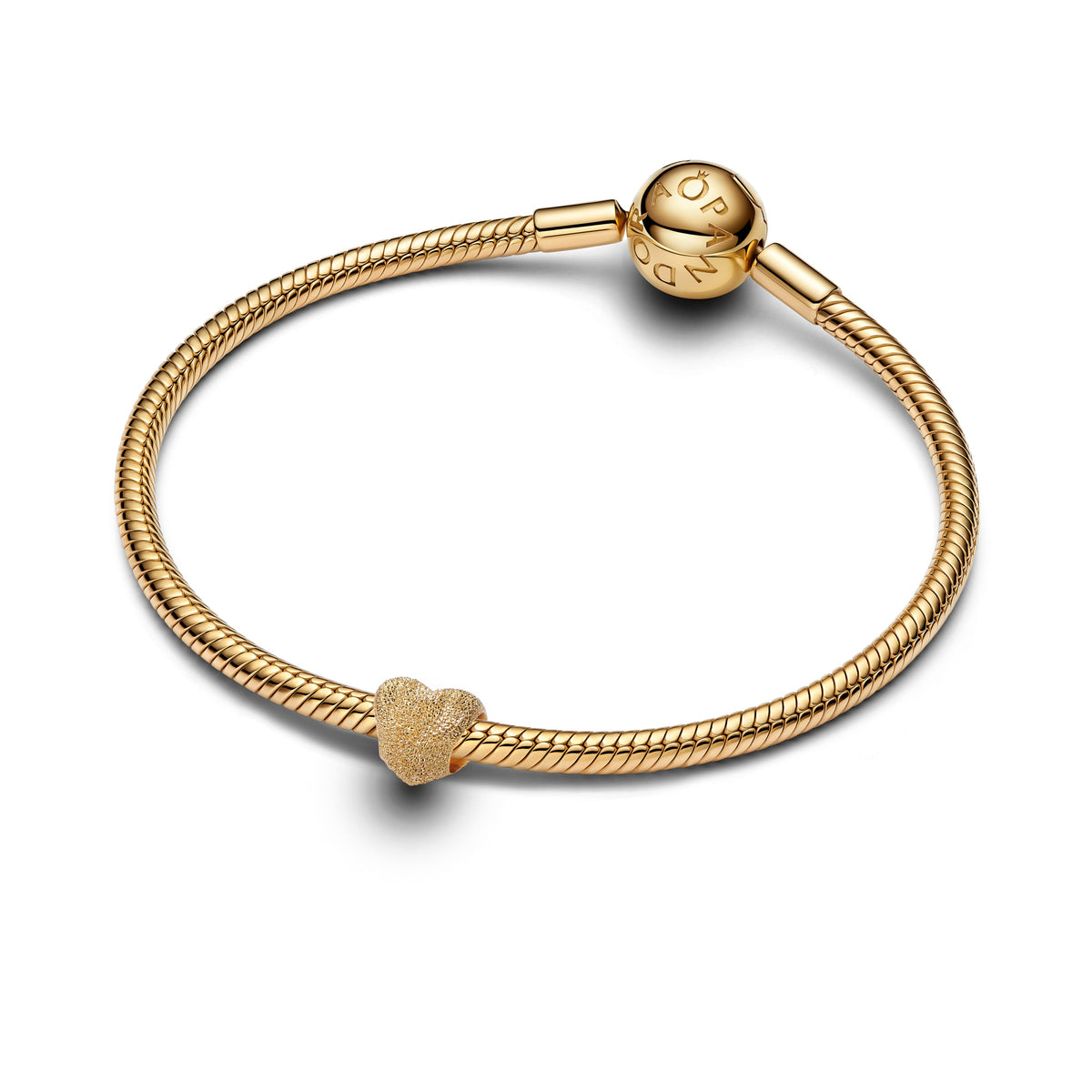 Mini Charm – 14k Gold-Plated – Textured Heart