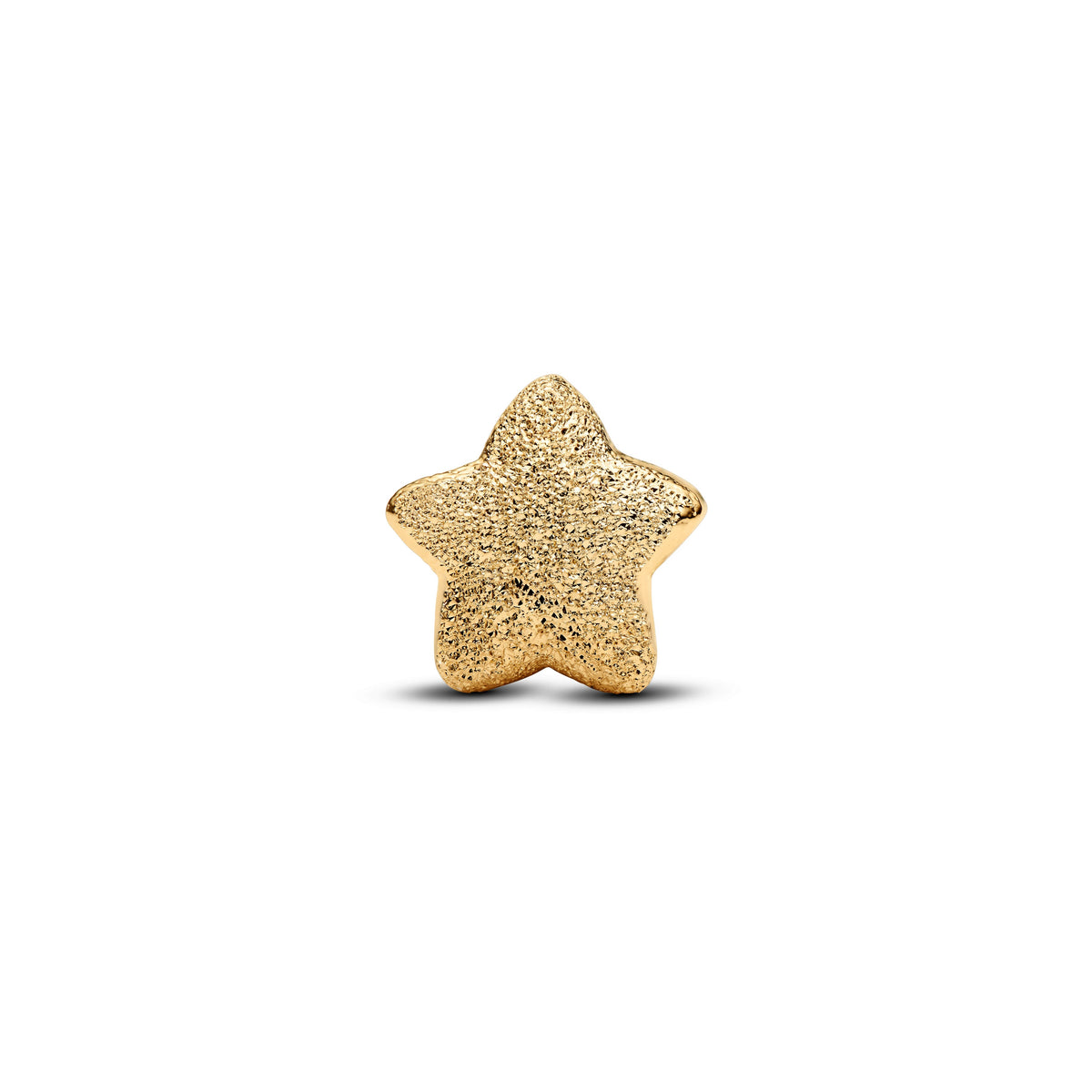 Mini Charm – 14k Gold-Plated – Textured Star