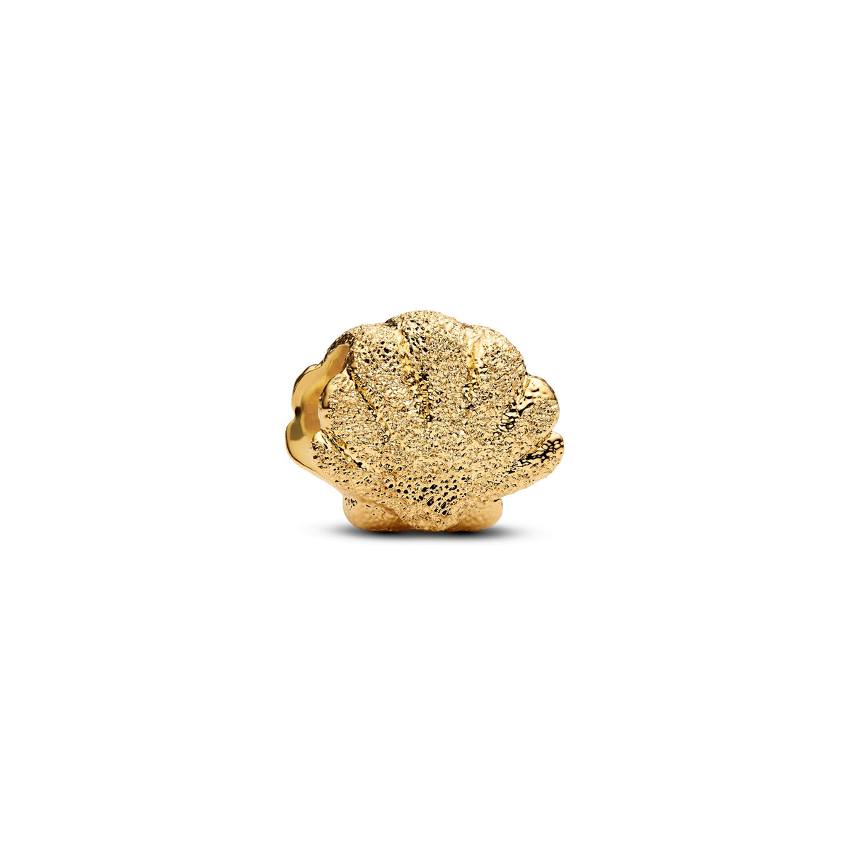 Mini Charm – 14k Gold-Plated – Textured Shell