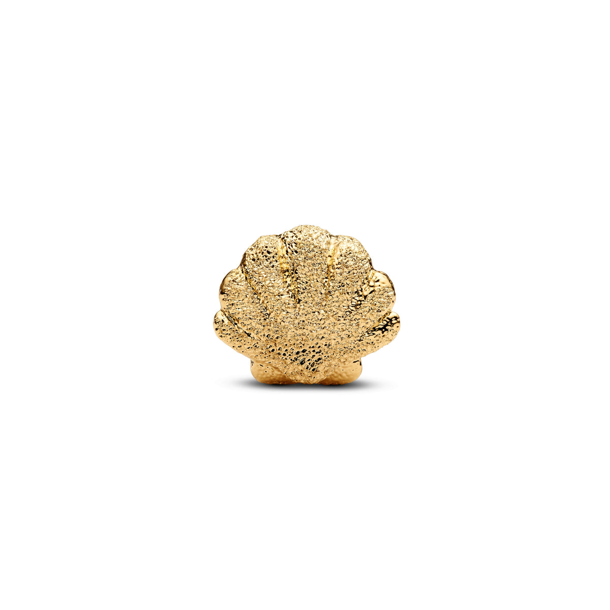 Mini Charm – 14k Gold-Plated – Textured Shell