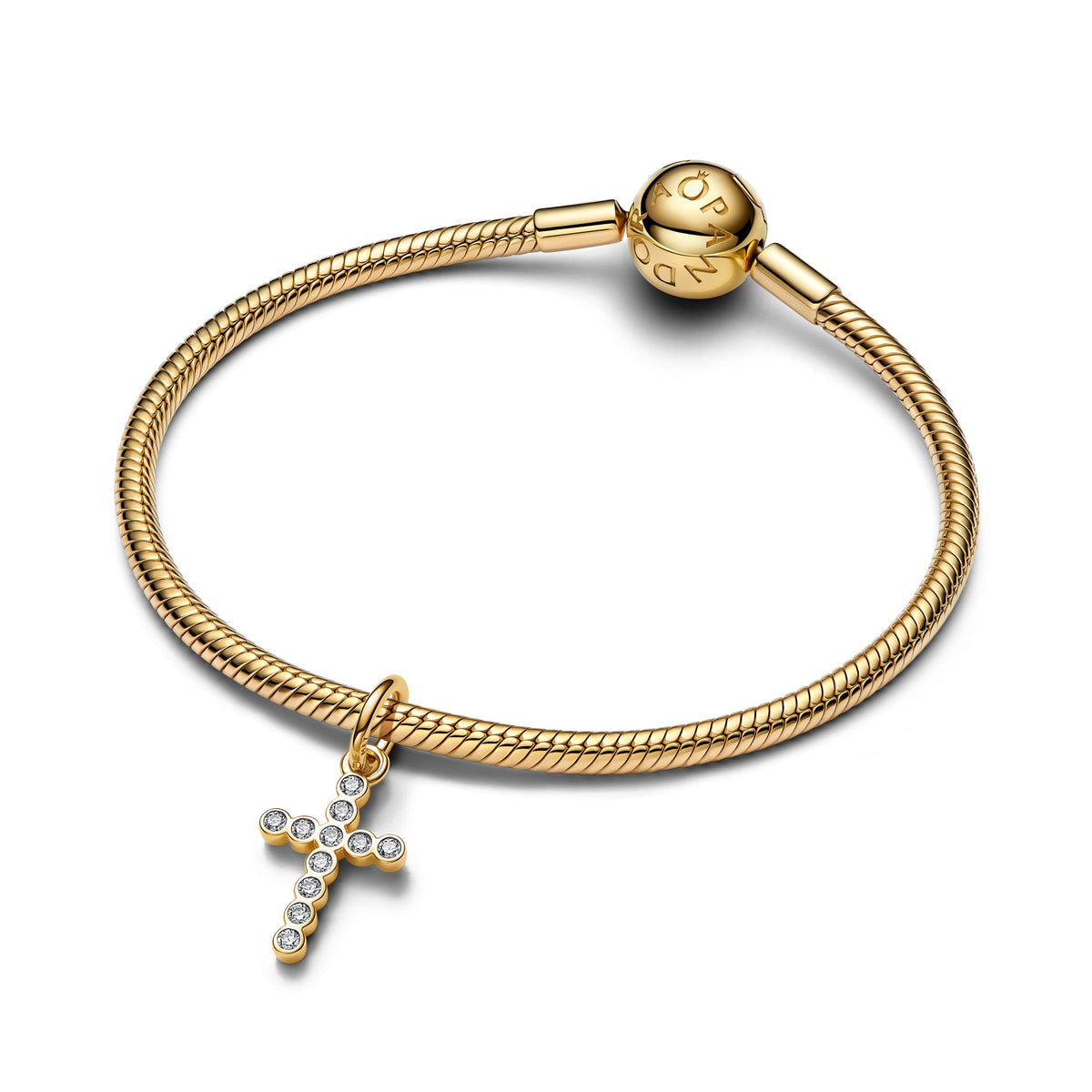 Dangle Charm – 14k Gold-Plated – Cross