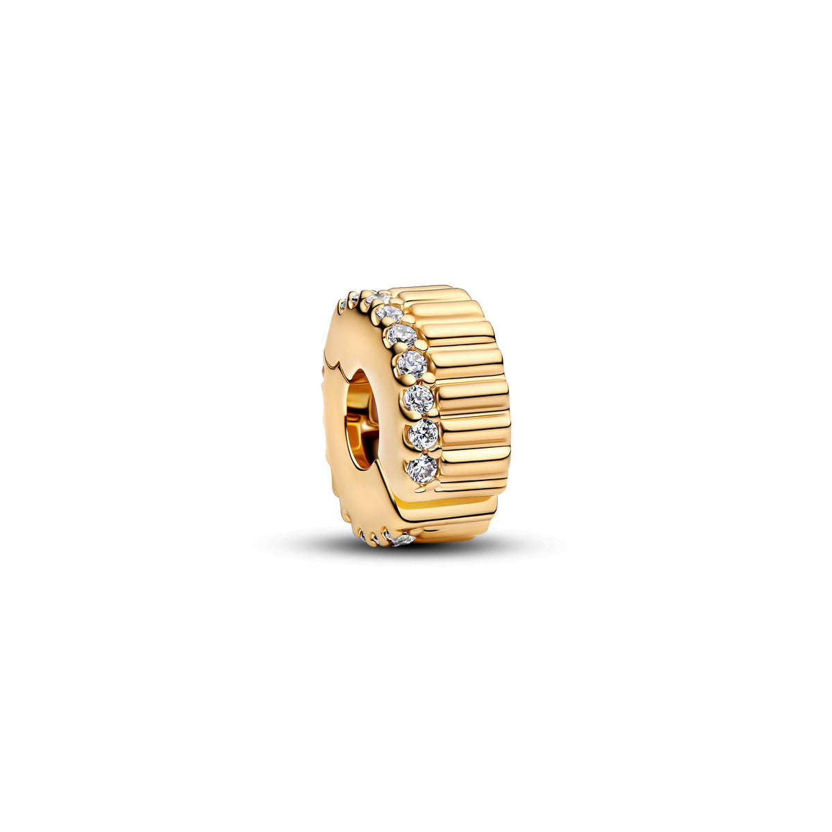 Clip Charm – 14k Gold-Plated – Ribbed