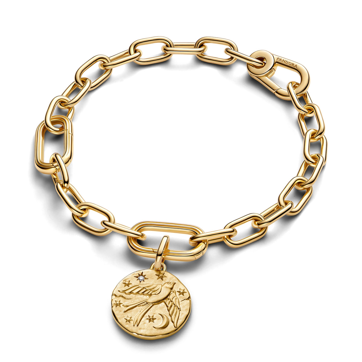 Charm – 14k Gold-Plated – Swallow Medallion