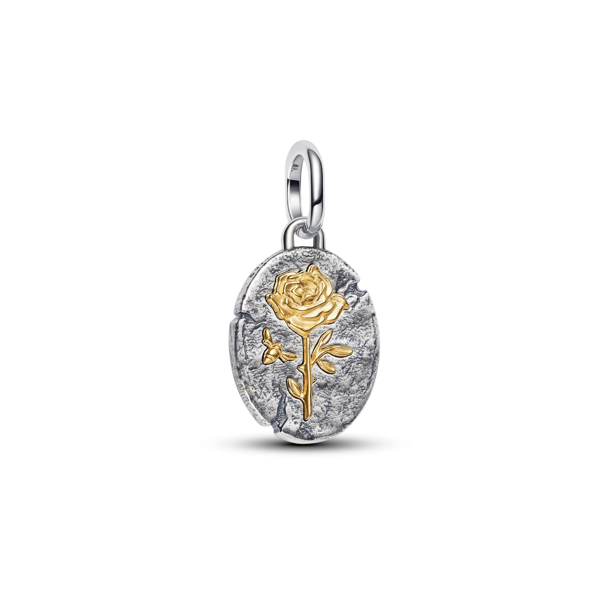 Charm – 14k Gold-Plated – Rose Medallion