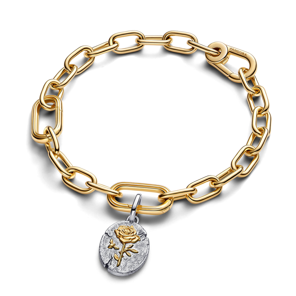 Charm – 14k Gold-Plated – Rose Medallion