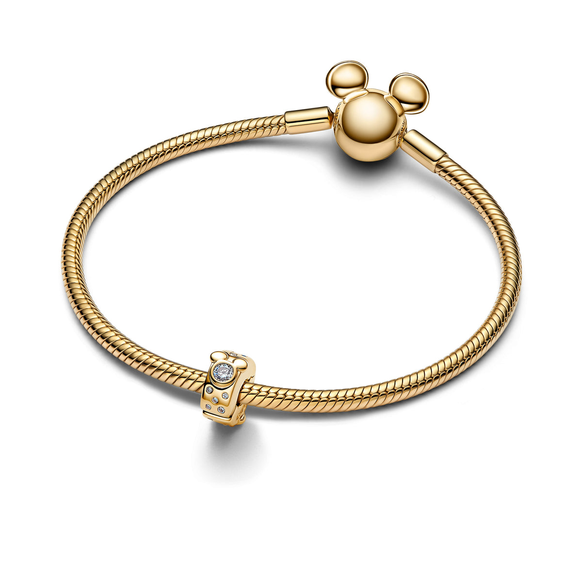 Clip Charm – 14k Gold-Plated – Disney Mickey & Minnie Mouse