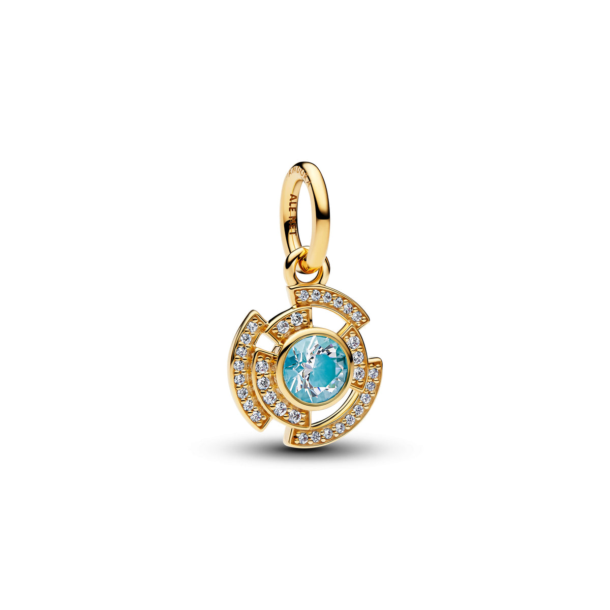 Dangle Charm – 14k Gold-Plated – Marvel Iron Man Arc Reactor
