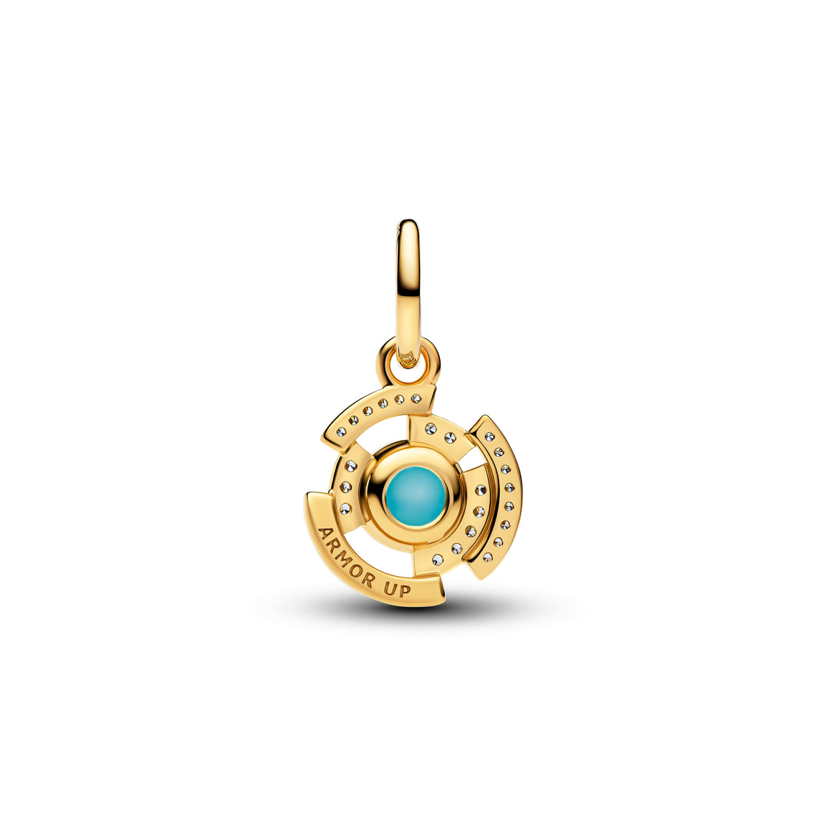 Dangle Charm – 14k Gold-Plated – Marvel Iron Man Arc Reactor